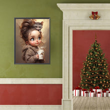 Load image into Gallery viewer, Sweet And Cool Girl 40*50CM(Canvas) Full Round Drill Diamond Painting