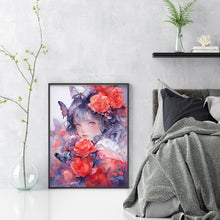 Load image into Gallery viewer, Yishu - Rose Girl - 40*56CM 11CT 3 Stamped Cross Stitch