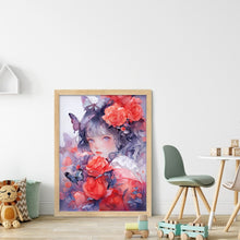 Load image into Gallery viewer, Yishu - Rose Girl - 40*56CM 11CT 3 Stamped Cross Stitch