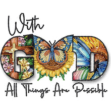 Load image into Gallery viewer, Butterfly And Sunflower Painting 30*30CM(Canvas) Partial Special Shaped Drill Diamond Painting