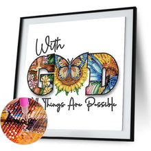 Load image into Gallery viewer, Butterfly And Sunflower Painting 30*30CM(Canvas) Partial Special Shaped Drill Diamond Painting