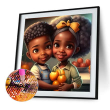 Load image into Gallery viewer, Black Girl 30*30CM(Canvas) Full Round Drill Diamond Painting
