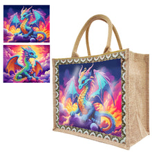 Load image into Gallery viewer, Linen Diamond Painting Tote Bag Replaceable Canvas for Women Adults (Pterosaur)