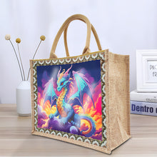 Load image into Gallery viewer, Linen Diamond Painting Tote Bag Replaceable Canvas for Women Adults (Pterosaur)