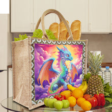 Load image into Gallery viewer, Linen Diamond Painting Tote Bag Replaceable Canvas for Women Adults (Pterosaur)