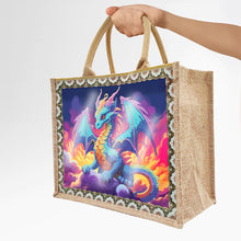 Load image into Gallery viewer, Linen Diamond Painting Tote Bag Replaceable Canvas for Women Adults (Pterosaur)