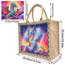 Load image into Gallery viewer, Linen Diamond Painting Tote Bag Replaceable Canvas for Women Adults (Pterosaur)