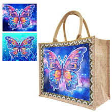 Load image into Gallery viewer, Linen Diamond Painting Tote Bag Replaceable Canvas for Women Adults (Butterfly)