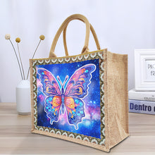 Load image into Gallery viewer, Linen Diamond Painting Tote Bag Replaceable Canvas for Women Adults (Butterfly)