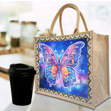 Load image into Gallery viewer, Linen Diamond Painting Tote Bag Replaceable Canvas for Women Adults (Butterfly)