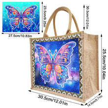 Load image into Gallery viewer, Linen Diamond Painting Tote Bag Replaceable Canvas for Women Adults (Butterfly)
