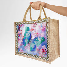 Load image into Gallery viewer, Linen Diamond Painting Tote Bag Replaceable Canvas for Women (Garden Butterfly)