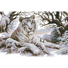 Load image into Gallery viewer, Joy Sunday - Tiger Five - 65*45CM 11CT 3 Stamped Cross Stitch