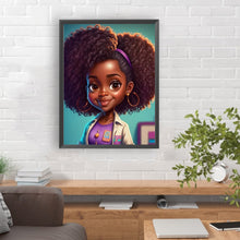 Load image into Gallery viewer, Black Girl 30*40CM(Canvas) Full Round Drill Diamond Painting