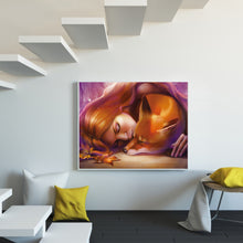 Load image into Gallery viewer, Yishu - Girl And Fox - 50*38CM 11CT 3 Stamped Cross Stitch