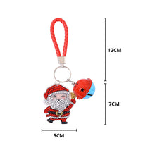 Load image into Gallery viewer, Christmas Santa Claus DIY Diamonds Painting Keychain Acrylic Crystal Art Crafts (AA1201-3)