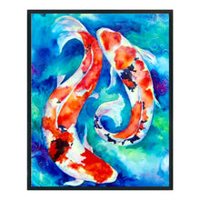 Load image into Gallery viewer, Yishu - Two Koi Fish - 40*50CM 11CT 3 Stamped Cross Stitch