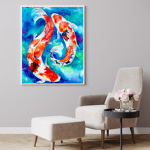 Load image into Gallery viewer, Yishu - Two Koi Fish - 40*50CM 11CT 3 Stamped Cross Stitch