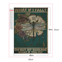 Load image into Gallery viewer, Vintage Dragonfly Poster 40*50CM(Picture) Full Square Drill Diamond Painting