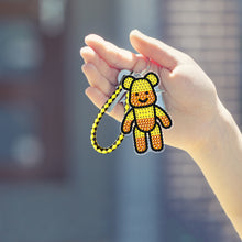 Load image into Gallery viewer, DIY Mosaic Keychain Bear Diamonds Painting Key Ring for Girl Bag Pendant (YS070)