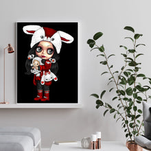 Load image into Gallery viewer, Gothic Girl With Big Eyes 30*40CM(Canvas) Full Round Drill Diamond Painting