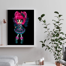 Load image into Gallery viewer, Gothic Girl With Big Eyes 30*40CM(Canvas) Full Round Drill Diamond Painting