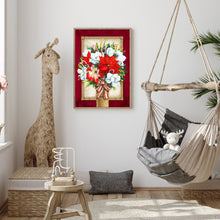 Load image into Gallery viewer, Christmas Poinsettia Bouquet 30*40CM(Canvas) Full Round Drill Diamond Painting