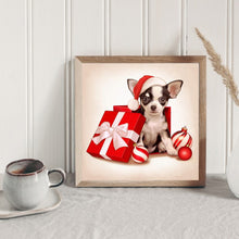 Load image into Gallery viewer, Christmas Gift Chihuahua 30*30CM(Canvas) Full Round Drill Diamond Painting