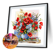 Load image into Gallery viewer, Poppy Vase 40*40CM(Canvas) Full Round Drill Diamond Painting