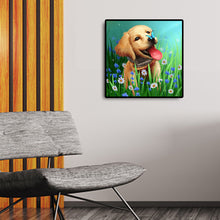 Load image into Gallery viewer, Garden Puppy 30*30CM(Canvas) Full Round Drill Diamond Painting