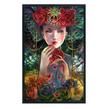Load image into Gallery viewer, Yishu - Girl - 50*80CM 11CT 3 Stamped Cross Stitch