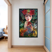 Load image into Gallery viewer, Yishu - Girl - 50*80CM 11CT 3 Stamped Cross Stitch