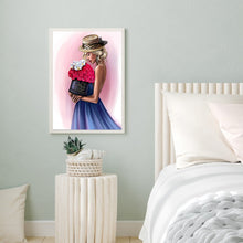 Load image into Gallery viewer, Girl With Back View 30*40CM(Canvas) Full Round Drill Diamond Painting