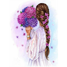 Load image into Gallery viewer, Girl With Back View 30*40CM(Canvas) Full Round Drill Diamond Painting