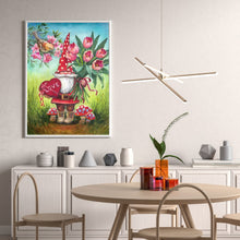 Load image into Gallery viewer, Gnome Delivering Flowers 30*40CM(Canvas) Full Round Drill Diamond Painting