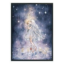 Load image into Gallery viewer, Yishu - Girl - 50*70CM 11CT 3 Stamped Cross Stitch