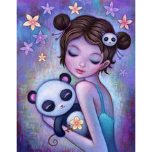 Load image into Gallery viewer, Girl With Long Hair 30*40CM(Canvas) Full Round Drill Diamond Painting