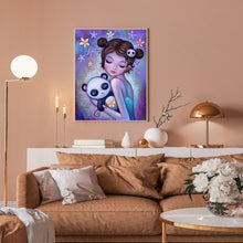 Load image into Gallery viewer, Girl With Long Hair 30*40CM(Canvas) Full Round Drill Diamond Painting