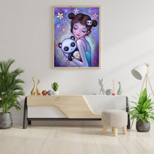 Load image into Gallery viewer, Girl With Long Hair 30*40CM(Canvas) Full Round Drill Diamond Painting