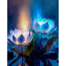 Load image into Gallery viewer, Lotus 30*40CM(Canvas) Full Round Drill Diamond Painting