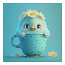 Load image into Gallery viewer, Light Blue Potted Rooster 30*30CM(Canvas) Full Round Drill Diamond Painting