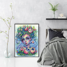 Load image into Gallery viewer, Yishu - Ocean Girl - 50*65CM 11CT 3 Stamped Cross Stitch