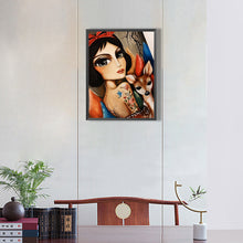 Load image into Gallery viewer, Snow White And Fawn 30*40CM(Canvas) Full Round Drill Diamond Painting