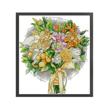 Load image into Gallery viewer, Joy Sunday - Autumn Bouquet - 33*36CM 14CT 2 Stamped Cross Stitch