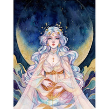 Load image into Gallery viewer, Huancan - Flowers And Girl - 50*65CM 9CT 4 Stamped Cross Stitch