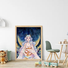 Load image into Gallery viewer, Huancan - Flowers And Girl - 50*65CM 9CT 4 Stamped Cross Stitch