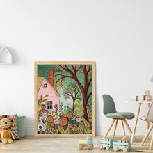 Load image into Gallery viewer, Huancan - House - 45*60CM 11CT 3 Stamped Cross Stitch