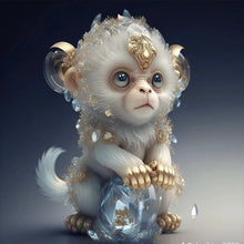 Load image into Gallery viewer, Huancan - Zodiac Sign - Monkey - 45*45CM 9CT 4 Stamped Cross Stitch