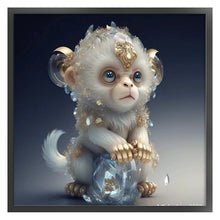 Load image into Gallery viewer, Huancan - Zodiac Sign - Monkey - 45*45CM 9CT 4 Stamped Cross Stitch