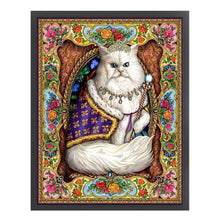 Load image into Gallery viewer, Yishu - Retro Cat - 50*60CM 11CT 3 Stamped Cross Stitch